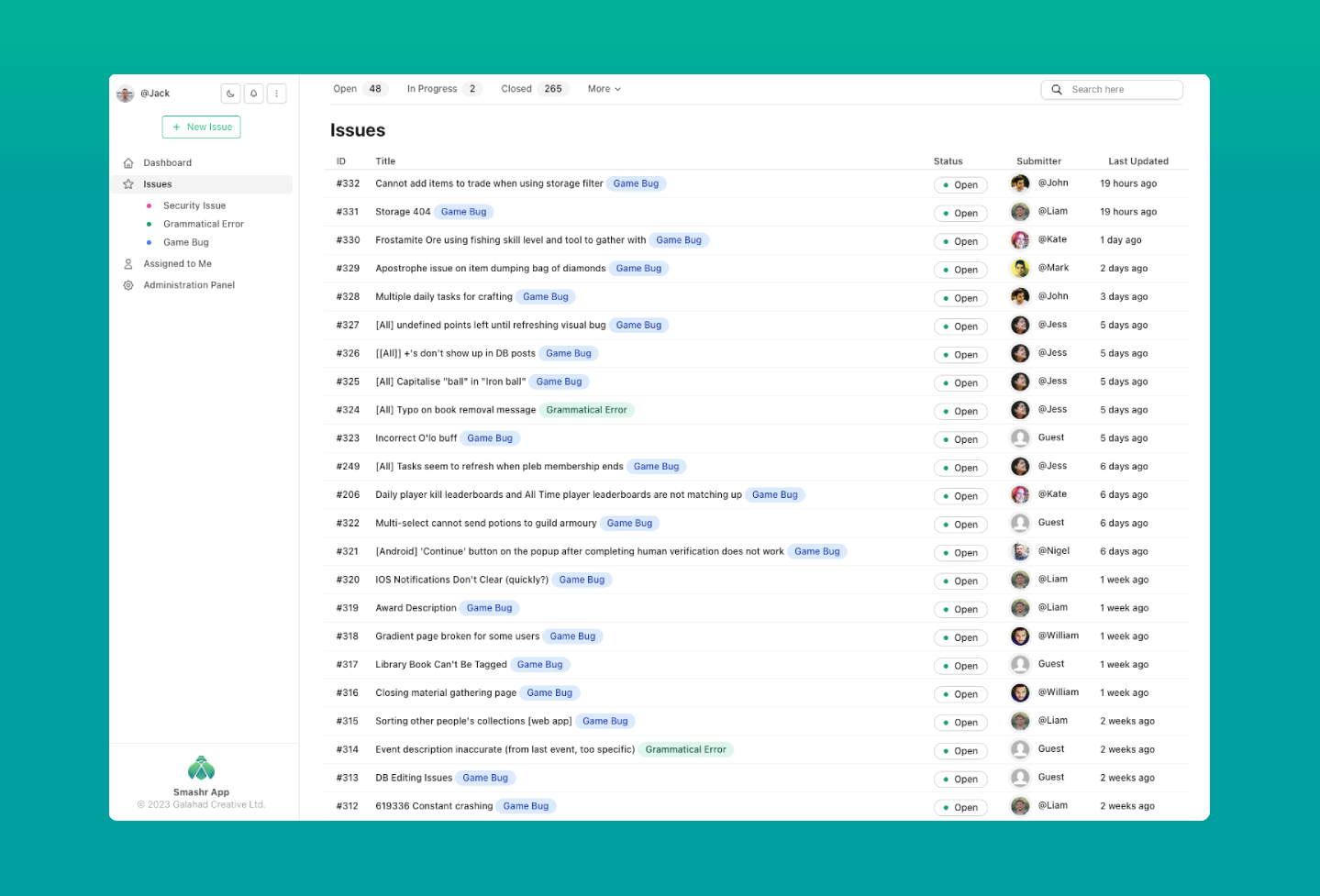 Introducing Smashr - a no-frills, no-fuss issue tracking tool
