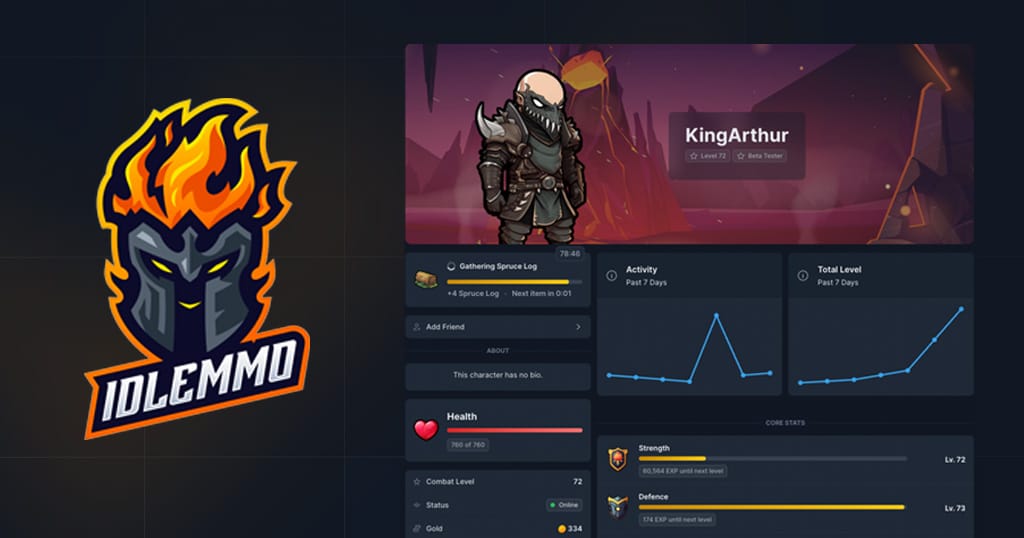 IdleMMO - UX, Combat, Market, Mobile Web App, and more.