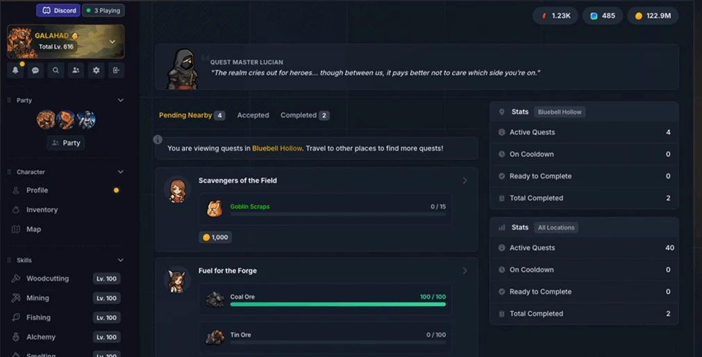 IdleMMO in the browser